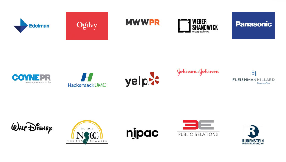 collage of logos of companies including Panasonic, Walt Disney, Ogilvy and more