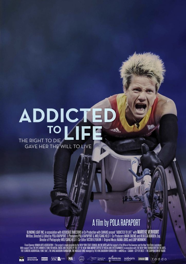 Documentary poster featuring Marieke Vervoort, Belgian Paralympic champion