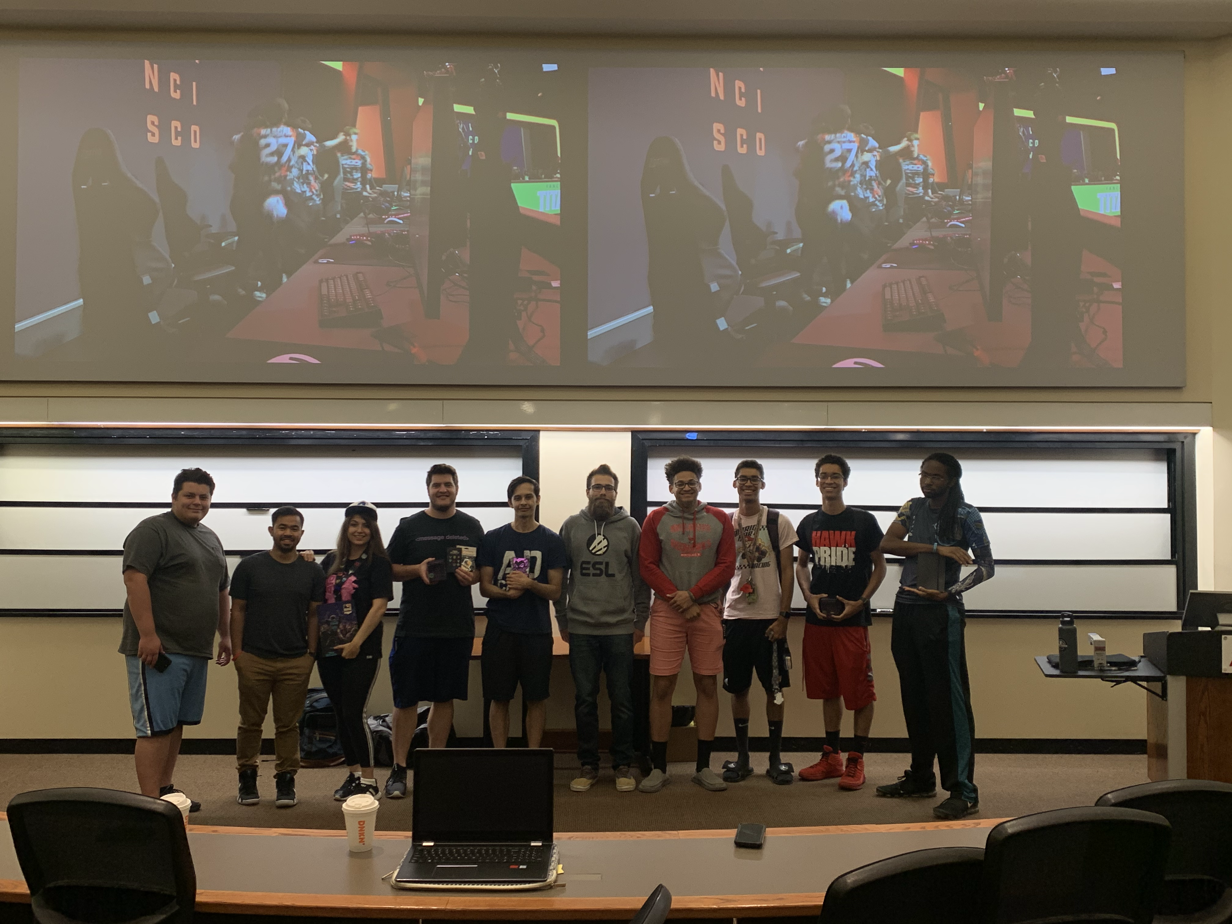 MSUEA Group photo after Overwatch League Finals Watch Party