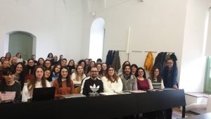 large group photo of Students in the Translation graduate class
