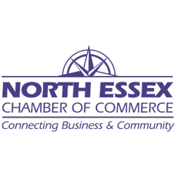 The logo for the North Essex Chamber of Commerce with the tagline Connecting Business and Community.