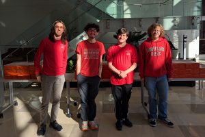 math ambassadors group photo in CELS Atrium
