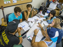 Photo of students in entrepreneurship classroom.