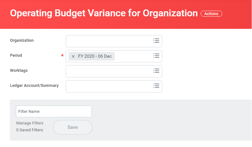 operating budget variance for organization (2)