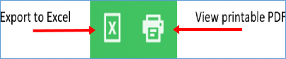 export or print icons