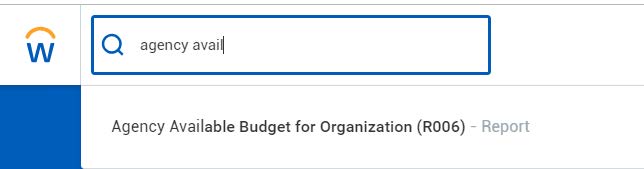 agency available budget for organization