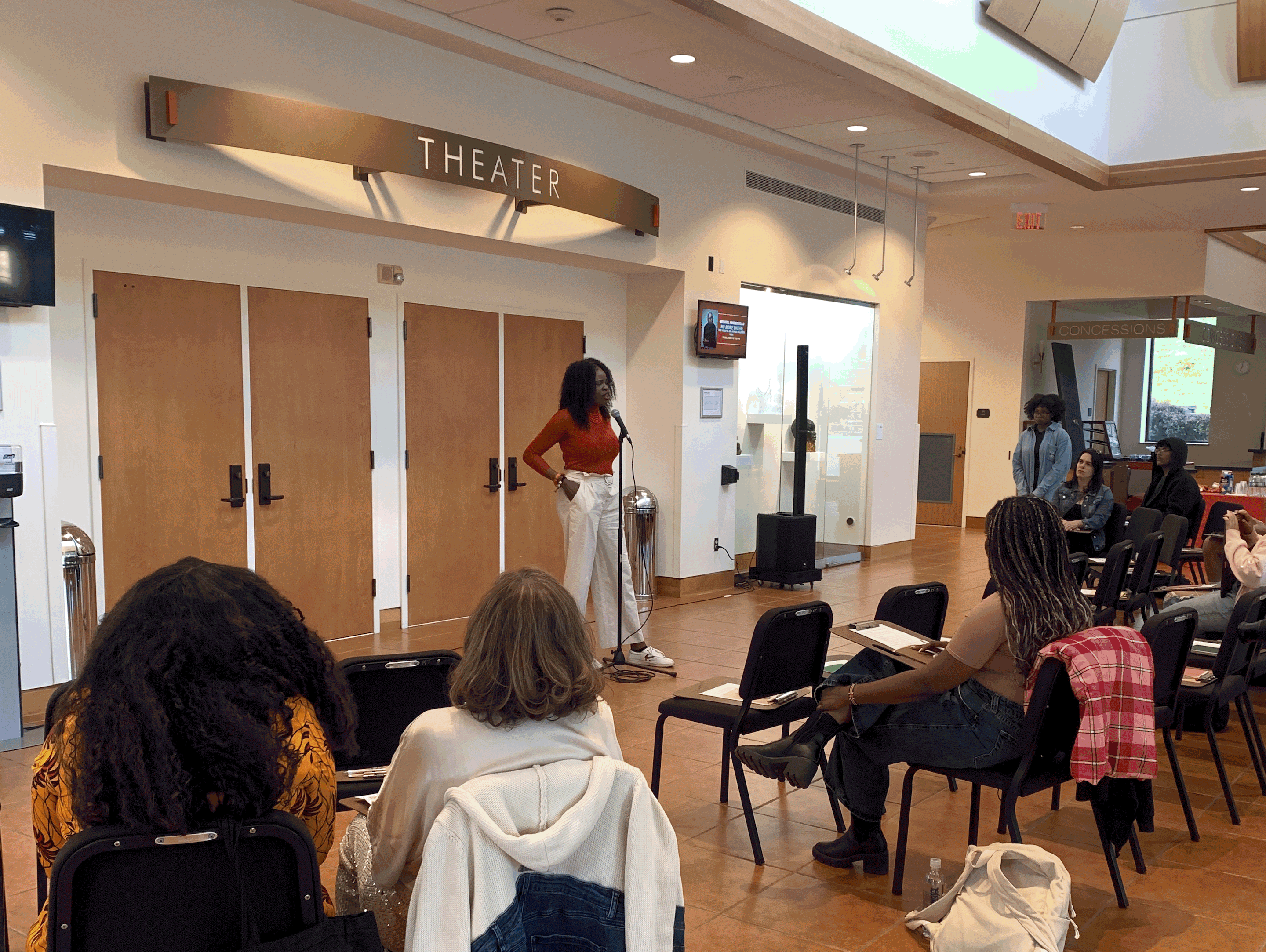 A gif displaying photos from various events on campus, hosted in conjunction with the exhibition Layo Bright: Invasive Blooms.