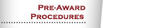 Pre-Award Procedures