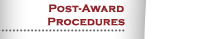 Post-Award Procedures