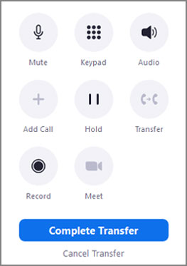 zoom phone setting for tranfering calls