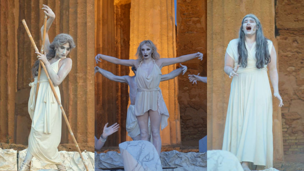 Three students in Agrigento Risveglio