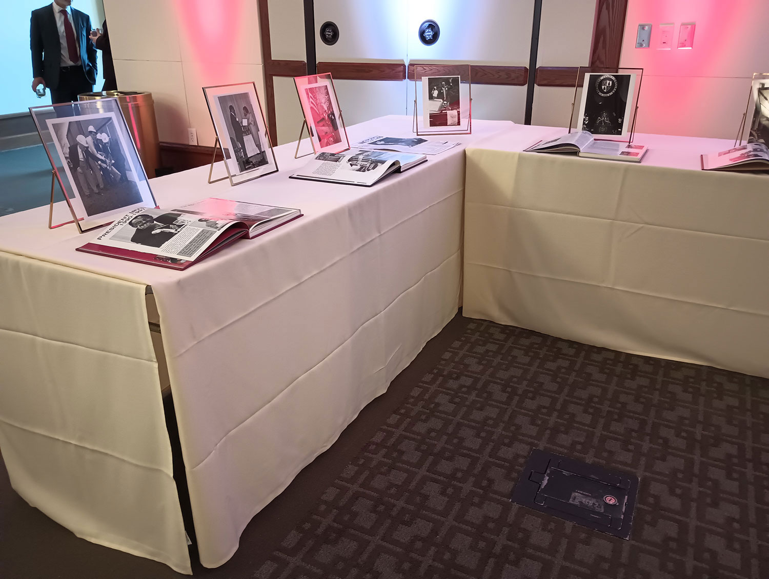 Irvin D. Reid dedication archived materials on table