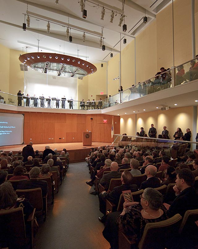 Opening Celebration Concert in the 240-seat Jed Leshowitz Recital Hall.