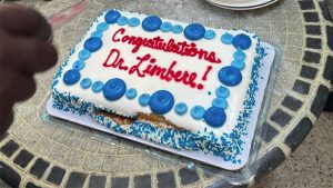 Dr. Limbere graduation cake