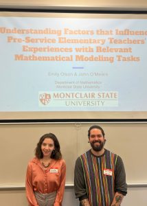 Emily Olson and John O'Meara after their presentation at MAA-NJ