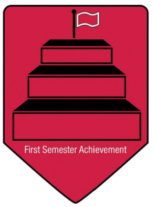 first semester achievement badge log