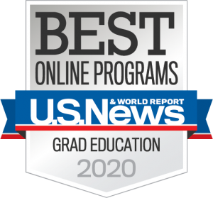 US News Best Online Programs Graduate Education 2020 badge