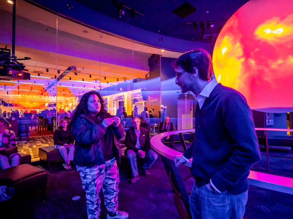 After the talk, Favata spent 45 minutes answering questions in the LSC’s Weston Family Lab for Earth and Space Exploration.