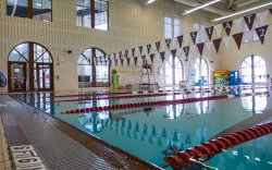 Shot of the indoor pool at the Recreation Center