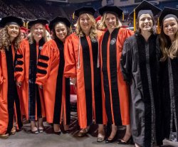 Doctoral students at Commencement