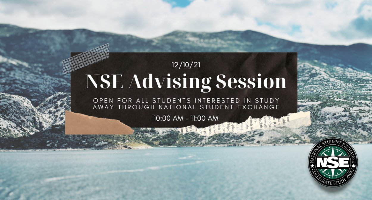 National Student Exchange Advising Session - University Calendar -  Montclair State University