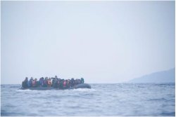 Refugees on raft
