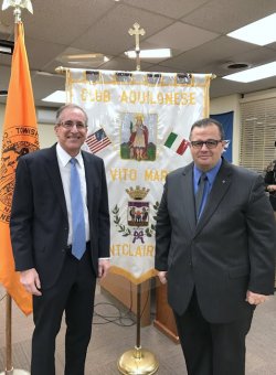 Dean of College of the Humanities and Social Sciences (CHSS) Robert Friedman with Raffaello Marzullo at Montclair City Hall
