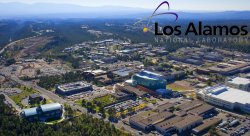 LANL aerial view with logo