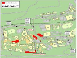 Map for Construction Update for Week of October 8