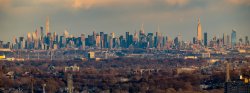 Image of the Manhattan skyline taken from the Montclair State campus.