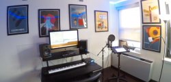 Keyboard and voice recording setup