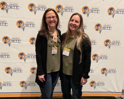 doctoral students twinning at AMTE 2024 conference