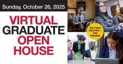 Virtual Graduate Open House on Sunday, October 26
