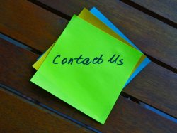 contact us on a post it