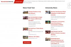 Screenshot of vertical news feeds