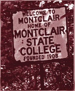 Montclair State College sign