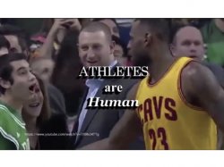 screenshot of video opening screen titled "Athletes are Humans"