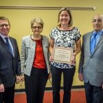 Zoe Burkholder Receiving Award