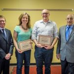 Matthews and McCaffrey receiving award