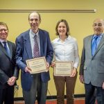 Shapiro and Passchier receiving award