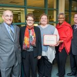 Jennifer Robinson and Susan Wrey receieving awards