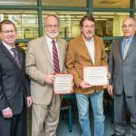David Rotella and John Siekierka receiving an award