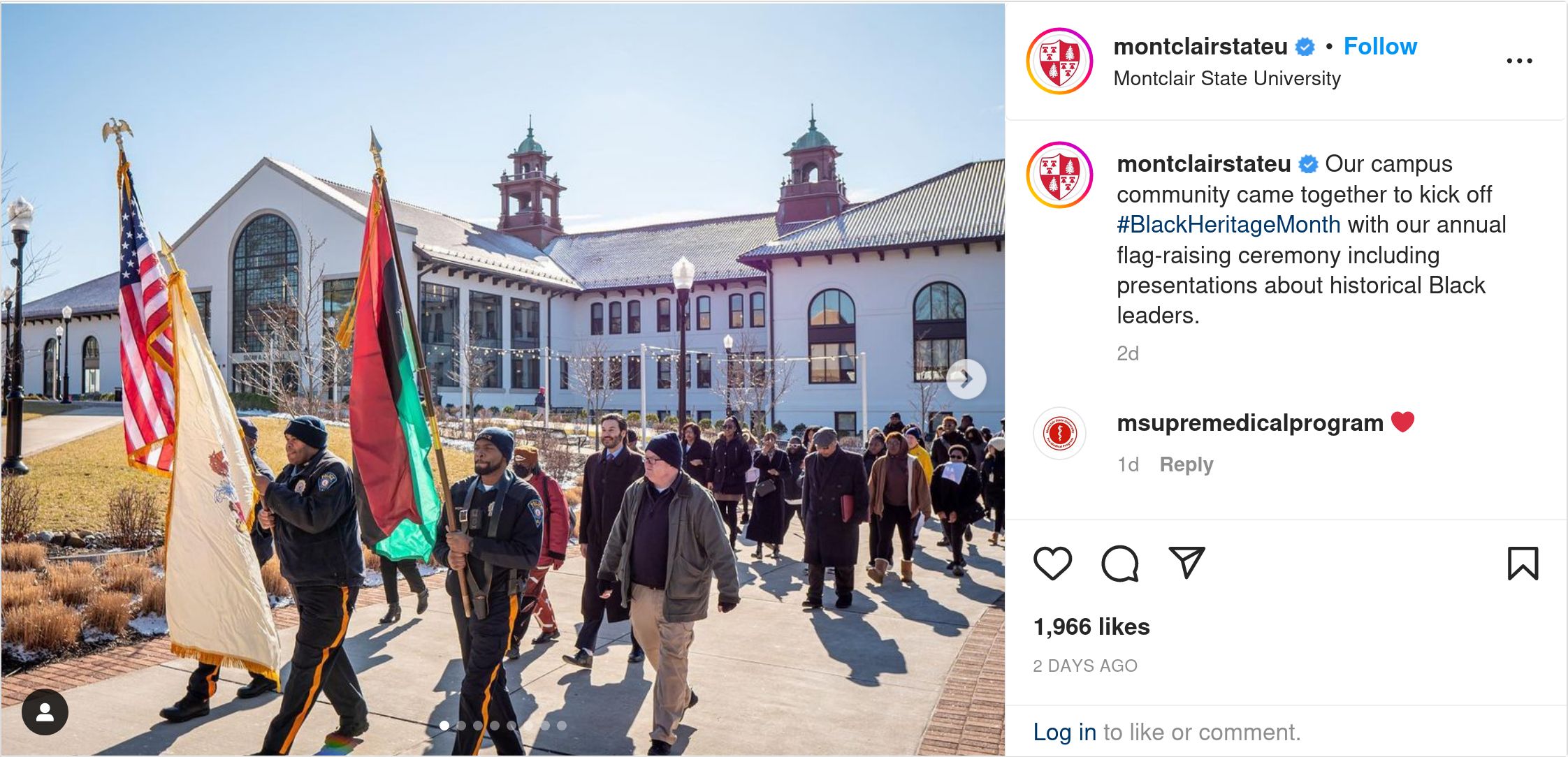Our campus community came together to kick off #BlackHeritageMonth with our annual flag-raising ceremony including presentations about historical Black leaders.