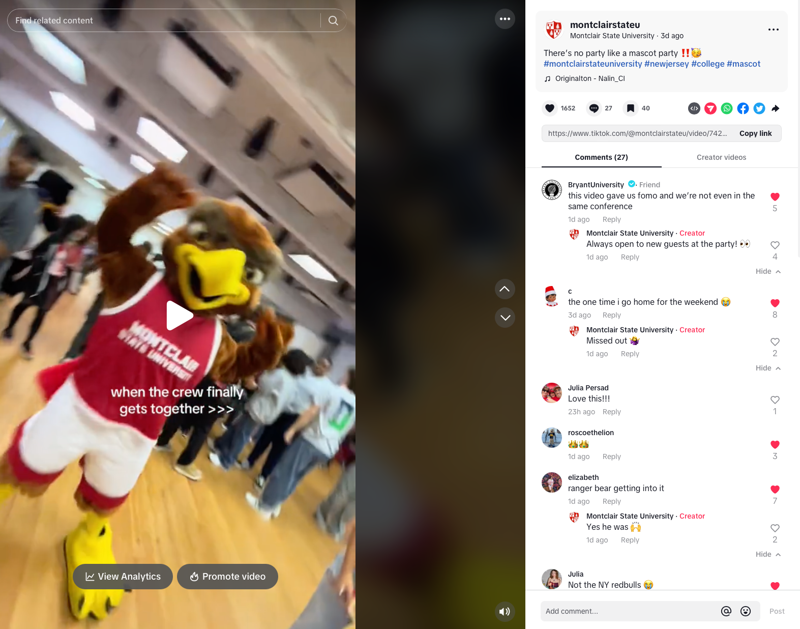 Screenshot of Rocky in the Mascot party.