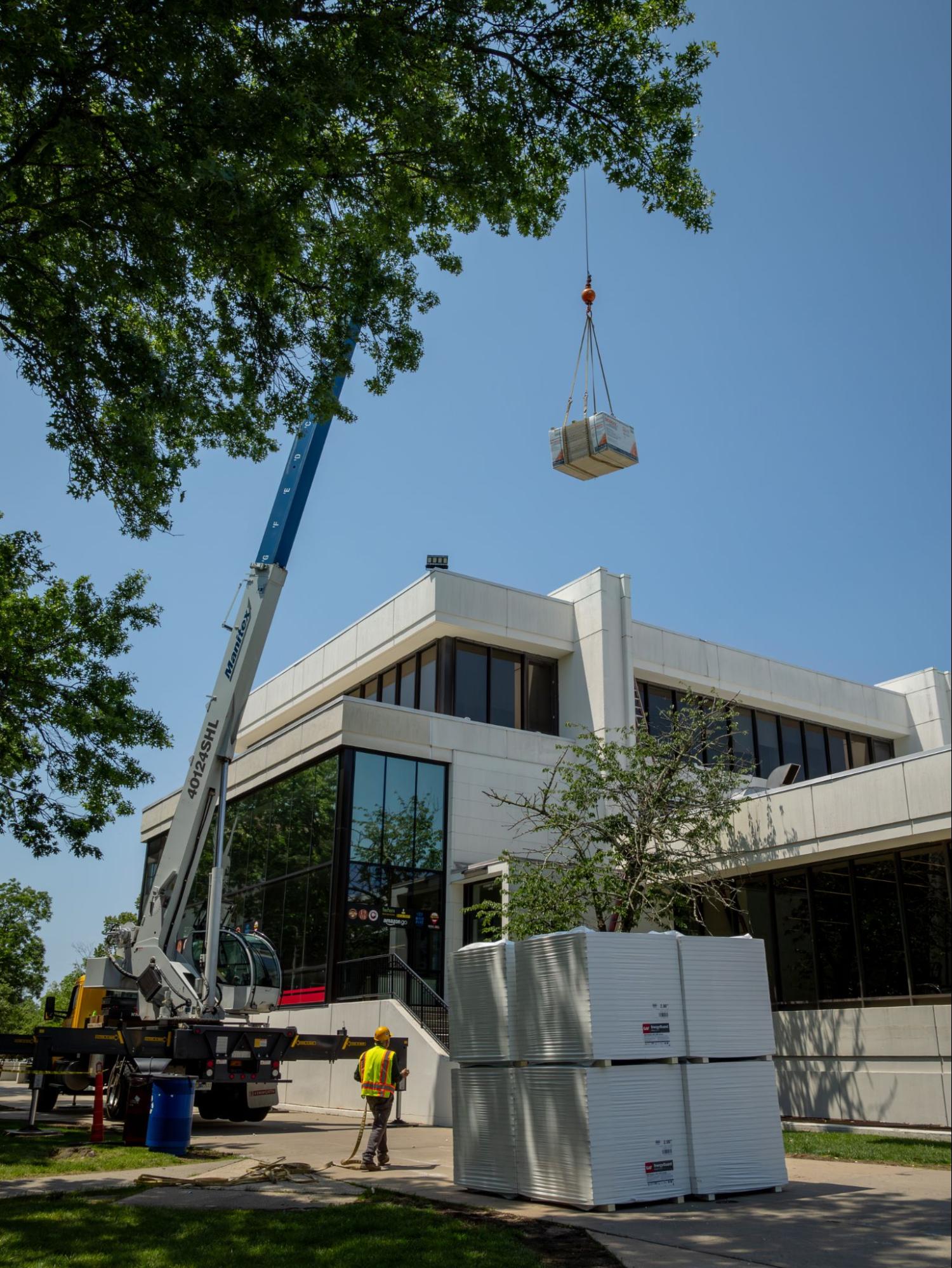 Construction happening near Student Center.