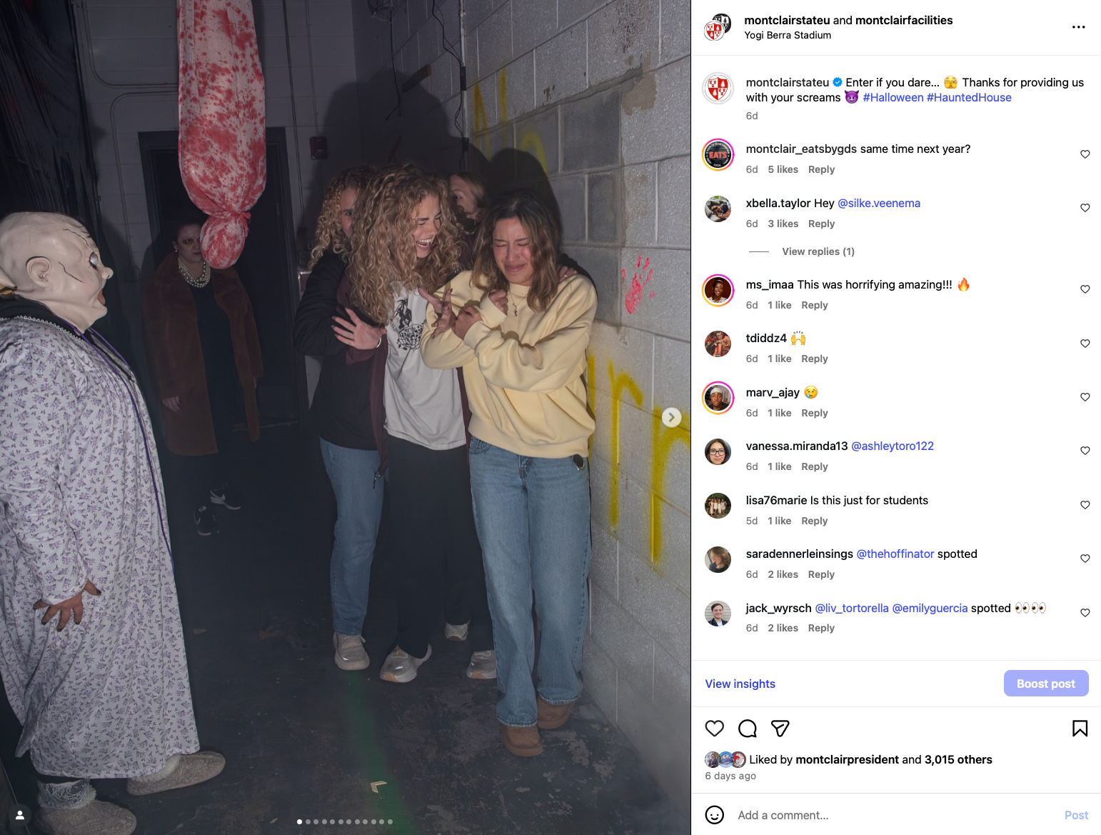 Screen shot of the Haunted House on Montclair Campus