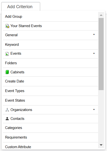 Add criterion for advanced search in 25Live