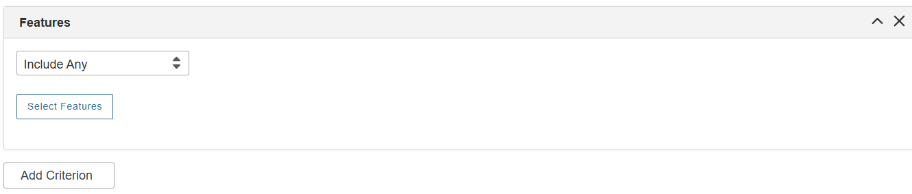 Features criterion in 25Live