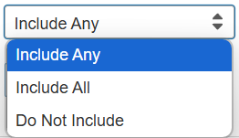 Include any, all or do not include option in 25Live