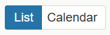 List and calendar buttons in 25Live